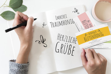 Grafikdesign-Services für Honigglasetiketten 