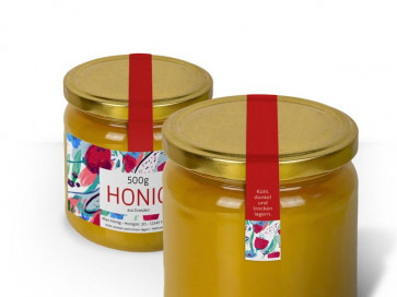 Siegeletiketten "Dancer" in Rot