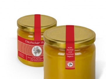 Siegeletiketten "Bienenblüte" rot