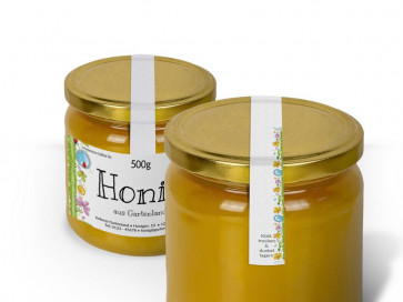 Siegeletiketten und Etikett "Gartenland"