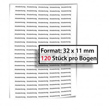 Sortenetiketten "Akazienhonig"