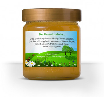 DIB-konformes Rückseitenetikett "Winnie Puuh"