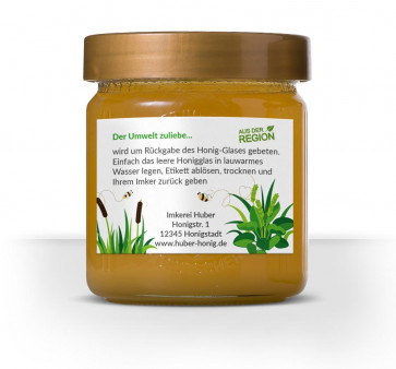 DIB-konformes Rückenetikett "Gartenteich"