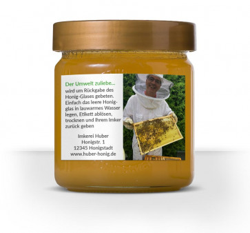 DIB-konformes Rückenetikett "Imkerportrait"