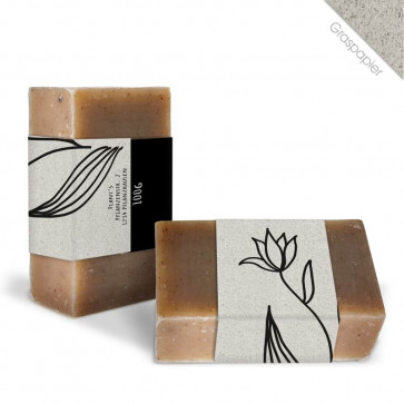 Banderole "Blume" auf Graspapier