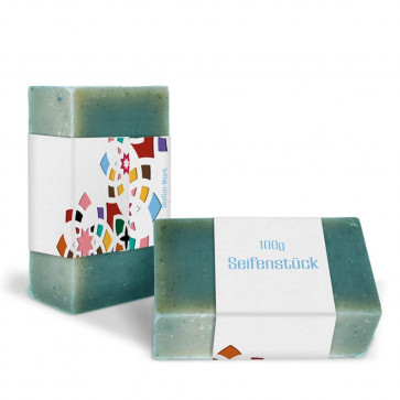 Seifenbanderole "Colours" auf weißem Papier