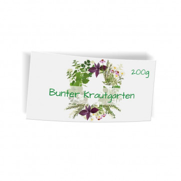 Kleines Gewürzetikett "Krautkranz" Querformat