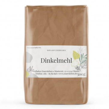 Etikettendesign "Dinkelmehl" für Ihren Hofladen
