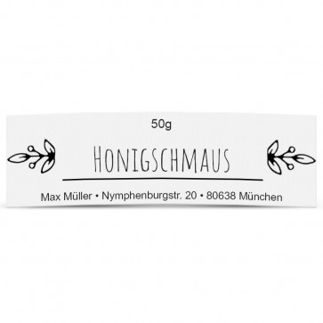 Ansicht "Klassik Times"- Honigglasetiketten 