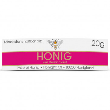 Mini-Etikett "Bee Stripes" in Pink