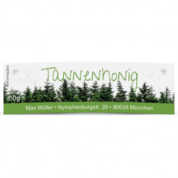 Mini-Honigglasetiketten "Tannenhonig"