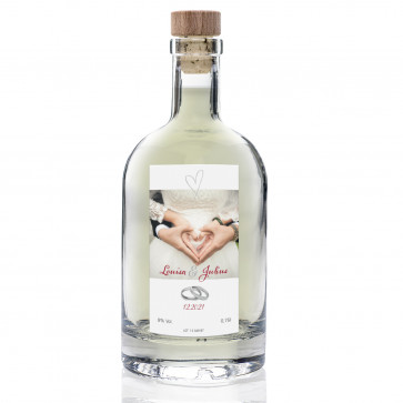 Großes Flaschenetikett "Zauberherz"