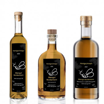 Flaschenetiketten "HERZBIENE"