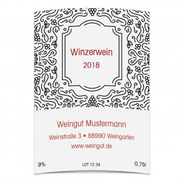 Flaschenetikett "Art Nouveau" Vorschau