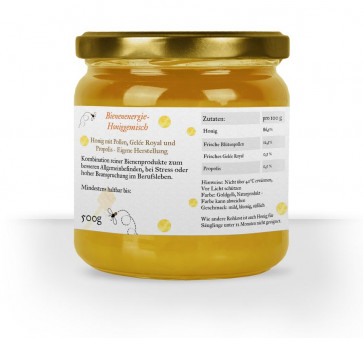 Rückseitenetiketten "Abstrakt" auf Honigglas