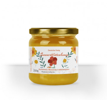 Kleines Etikett "Bienentraum" auf Glas