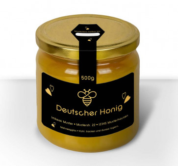 Gewährverschlussetiketten "Goldbiene"