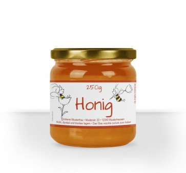 Etikett "Bienenfreundinnen" von Helme Heine