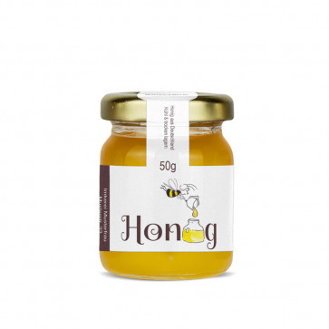 Mini-Gewährverschlussetiketten "Honigsammlerin" auf Honigglas