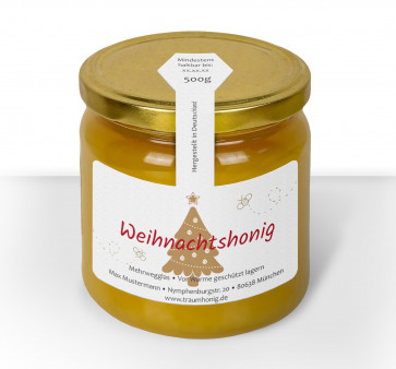 Weihnachtliches Gewährverschlußtikett "Goldtanne"
