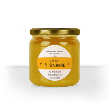 Runde Etiketten "Blütenhonig"