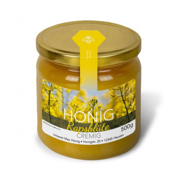 Kleine Gewährverschlussetikett "Rapsblüte"