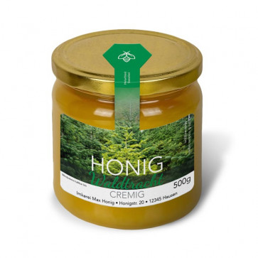 Kleine Gewährverschlussetikett "Waldtracht"