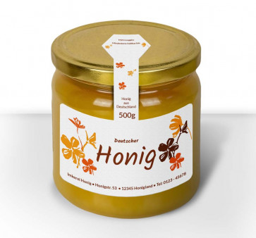 Gewährverschlussetikett "Stempelblume" 