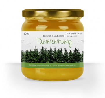 Honigglasetikett "Tannenhonig"