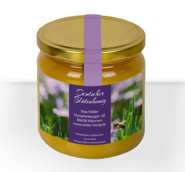 Siegeletiketten "Blausternchen" in lila