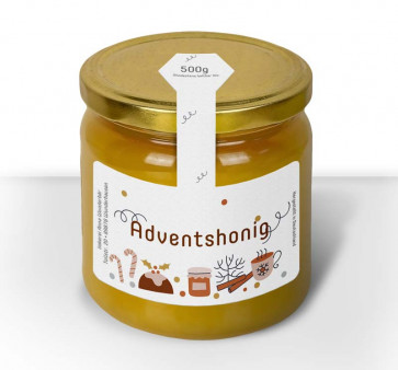 Gewährverschlussetikett "Adventshonig"