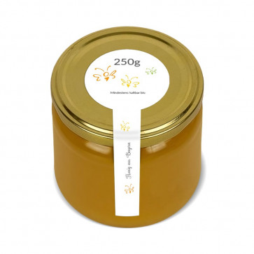 Frischesiegel "Flying Bee" auf weißem Papier