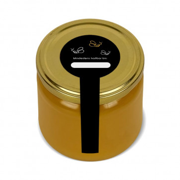 Frischesiegel "Herzbiene" auf weißem Papier