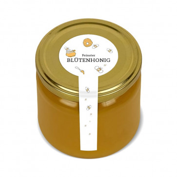 Frischesiegel "The Bee" auf weißem Etikettenpapier