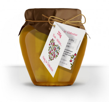 Anhängerkarten "Verlieben" als Klappkarte mit Lochung