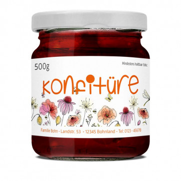 Konfitürenetiketten "Fruchttanz"