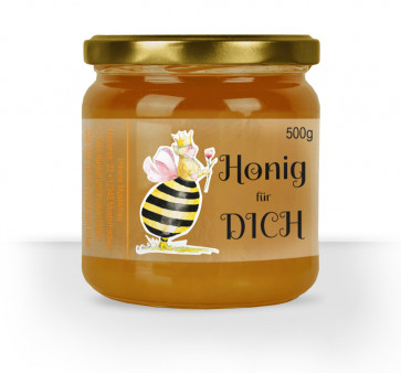 Transparente Honigetikett von Helme Heine