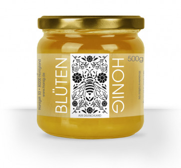 Transparentes Folienetikett "Tattoo" für Einblick ins Honigglas