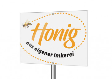 Aluverbundschild "Bienenflug"