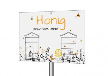 Werbeschild "Blumenbeute"
