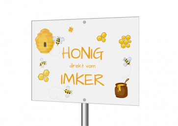 Werbeschild "Honigland"