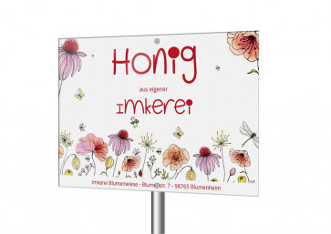 Aludibondschild "Poppy"