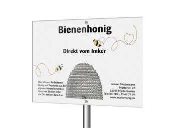 Aludibondschild "Bienenkorb"