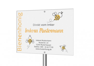Aludibondschild "Direkt vom Imker"