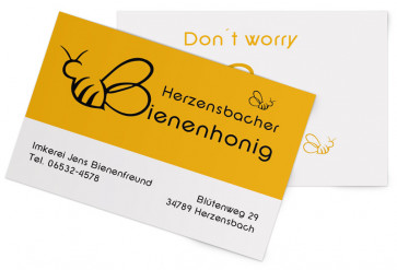 Visitenkarten "Herzbiene"