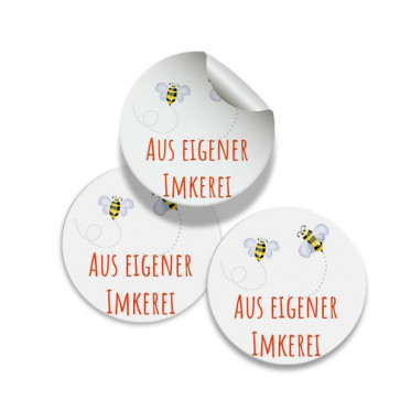 Runde Zusatzetiketten "Aus eigener Imkerei" 25 mm rund