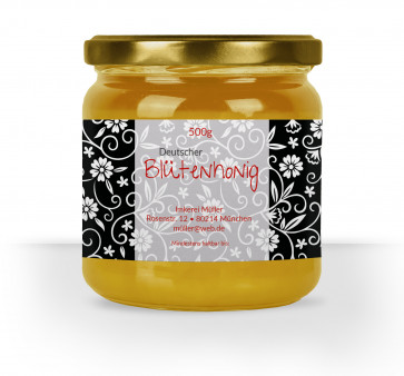 Honigetiketten "Black & White"