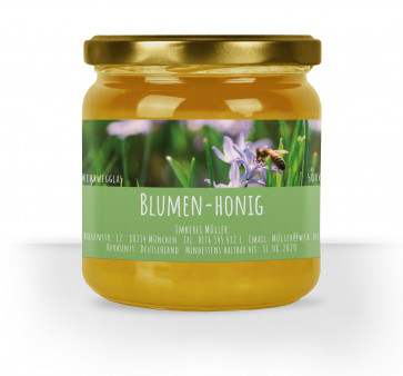 Honigglas-Etikett "Lavendel" grün