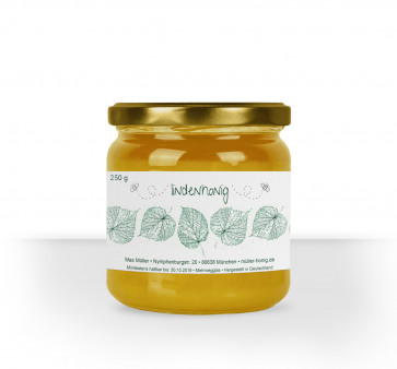 Kleines Honigglasetikett Lindenhonig