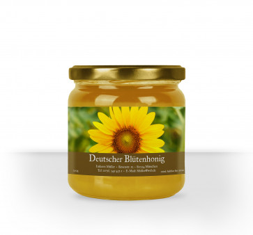 Kleine Honigglas-Etiketten "Sunpower" in Braun